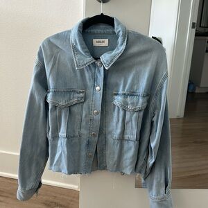 Agolde cropped denim shirt